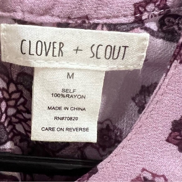 Mauve and purple print cutout swing top size medium - Picture 6 of 6